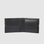 Men Black & Brown Croc Textured Two Fold Leather Wallet