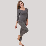 Women Ribbed Light Weight Thermal Sets