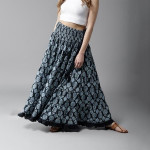 Blooming Beauty Tiered Maxi Pure Cotton Skirt