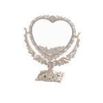 White Ivory Vintage Heart Double Sided Mirror