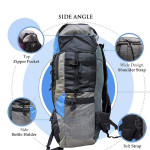 Blue And Black Printed Trekking Hiking Travel Bag Rucksacks